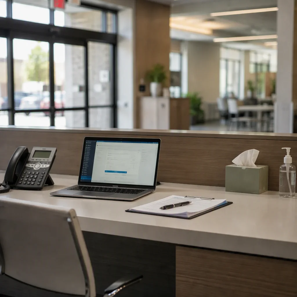 Enrollment desk with an optical fingerprint collector