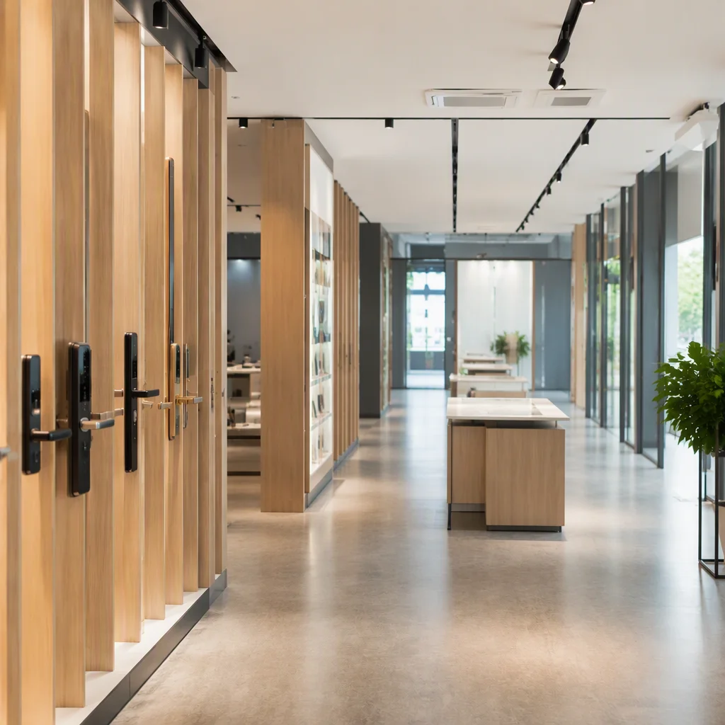 High-end smart door lock with a 360° fingerprint module