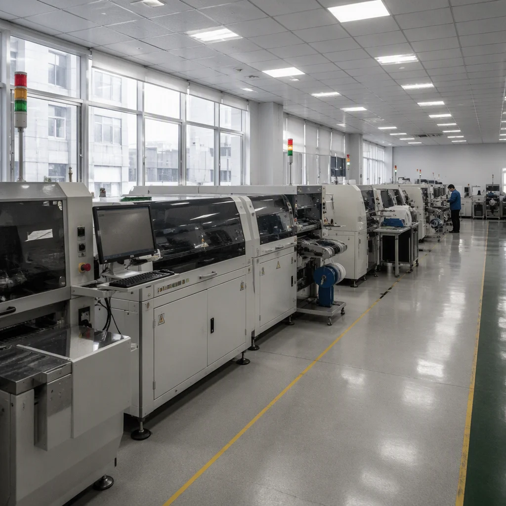 Module assembly line placing fingerprint sensor arrays