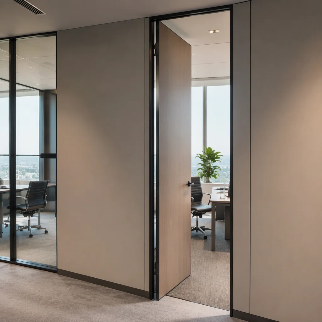 Slim post-mounted door unit with a face module